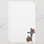 Papeterie Sang et croix de roses (Devant / Derrière)