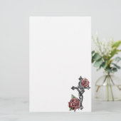 Papeterie Sang et croix de roses (Debout devant)