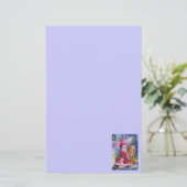 Papeterie SANTA CLAUS JOUER HARP Noël Nuit Bleue (Debout devant)