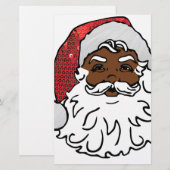 Papeterie santa claus noir (Devant / Derrière)