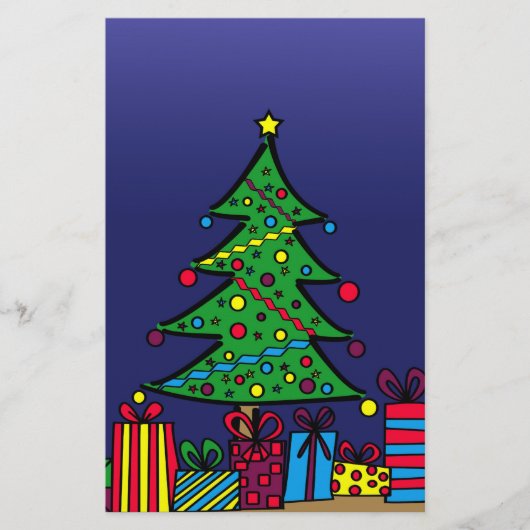Papeterie sapin de Noël (Devant)