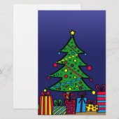 Papeterie sapin de Noël (Devant / Derrière)