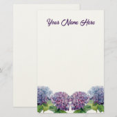 Papeterie Sapphire Blues Hydrangeas (Devant / Derrière)