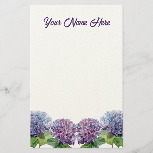 Papeterie Sapphire Blues Hydrangeas (Devant)