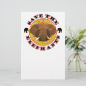Papeterie Sauvez les éléphants (Debout devant)