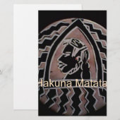 Papeterie Saveur Bongo Hakuna Matata. (Devant / Derrière)