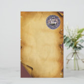 Papeterie SCEAU DU MODÈLE DES CHEVALIERS, Parchemin Brown (Debout devant)