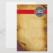 Papeterie SCEAU DU MODÈLE DES CHEVALIERS, Parchemin Brown (Devant / Derrière)