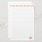 Papeterie Scellé avec un baiser Valentine's Day Paper (Devant / Derrière)