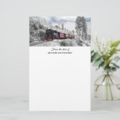 Papeterie Scène de Noël d'hiver du train vintage (Debout devant)