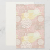 Papeterie Schéma floral 2 (Devant / Derrière)