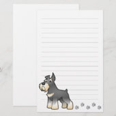 Papeterie Schnauzer de bande dessinée (Devant / Derrière)