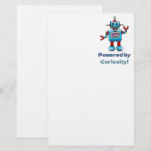 Papeterie science pour les enfants - robot (Devant / Derrière)