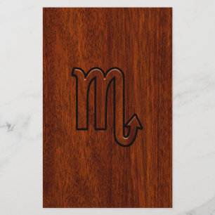 Papeterie Scorpio Zodiac Connexion Style acajou