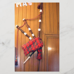 Papeterie Scotland Bagpipe Tartan Plaid Instrument de musiqu
