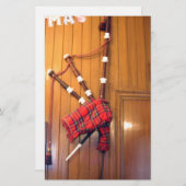 Papeterie Scotland Bagpipe Tartan Plaid Instrument de musiqu (Devant / Derrière)