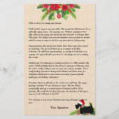 Papeterie Scottie Christmas Plaid Family Newsletter Custom S (Devant)