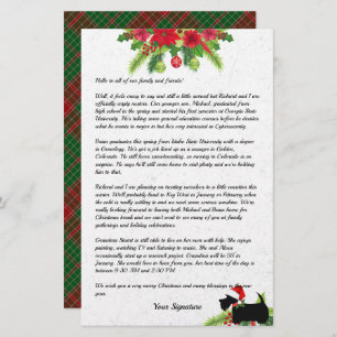 Papeterie Scottie Dog Plaid Christmas Newsletter personnalis