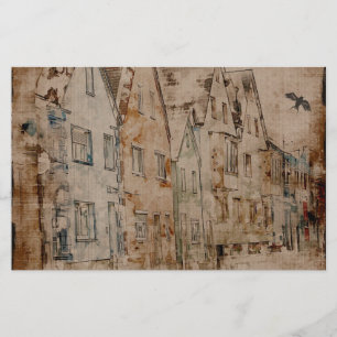 Papeterie Scrapbook vintage Art Journal Peinture Sepia