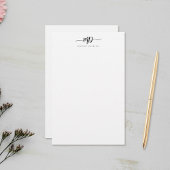 Papeterie Script de pinceau Monogramme personnalisé moderne 