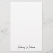 Papeterie Script de signature monogramme minimaliste personn (Devant)