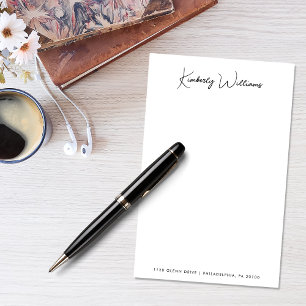 Papeterie Script de signature monogramme minimaliste personn