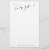 Papeterie Script Juniper Family Name (Devant)