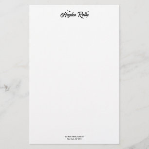 Papeterie Script rétro noir et blanc