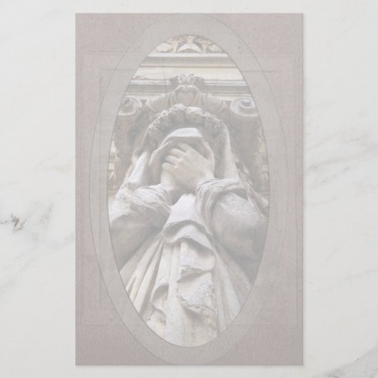 Papeterie Sculpture funéraire de pleurs (Devant)