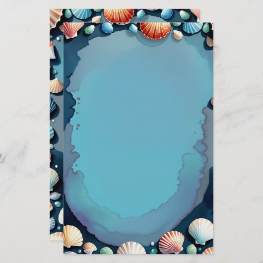 Papeterie Seaside Shells (Devant / Derrière)