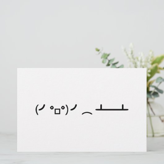 Papeterie Secousse de Tableau renversant l'émoticône d'ASCII (Debout devant)