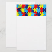 Papeterie Sensibilisation sur l'autisme-Puzzle par Shirley T (Devant / Derrière)