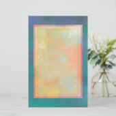 Papeterie Sérénité Abstraite verte et violette (Debout devant)