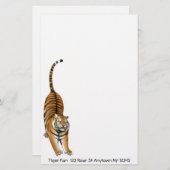 Papeterie s'étendante personnalisable de tigre de (Devant / Derrière)