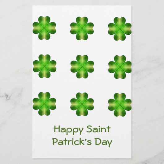 Papeterie Shamrock de la Saint-Patrick (Devant)