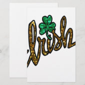 Papeterie shamrock irlandais (Devant / Derrière)
