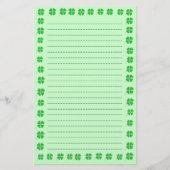 Papeterie Shamrocks découpés en or, papier à lettres (Devant)