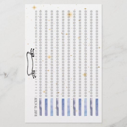 Papeterie Shine Like Stars Monthly Habit Tracker (Devant)