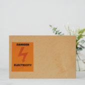 Papeterie Signal de danger d'électricité (Debout devant)