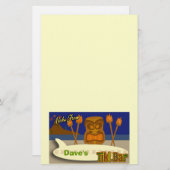 Papeterie Signe fait sur commande de barre de Tiki (Devant / Derrière)