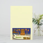 Papeterie Signe fait sur commande de barre de Tiki (Debout devant)