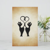 Papeterie Silhouette à deux chats (Debout devant)