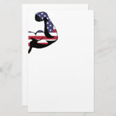 Papeterie Silhouette américaine de biceps de muscle (Devant / Derrière)