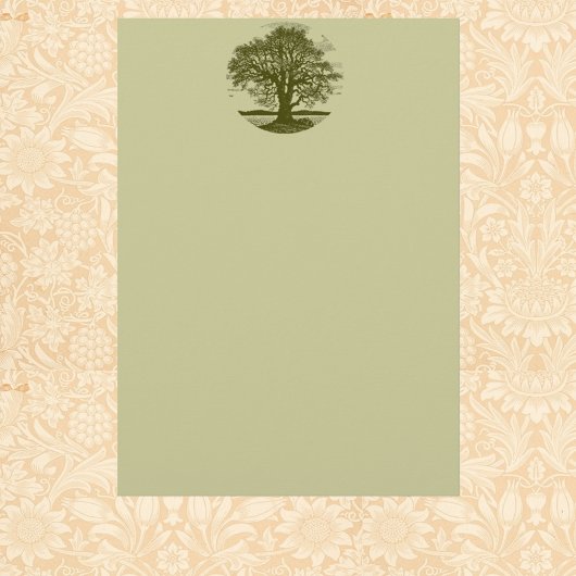 Papeterie Silhouette de chêne ancien | Bois rustique