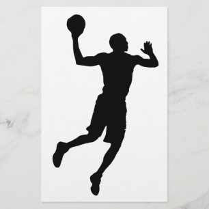 Papeterie Silhouette de joueur de basket-ball Pop Art