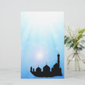 Papeterie Silhouette de la mosquée avec rayons du soleil - S (Debout devant)