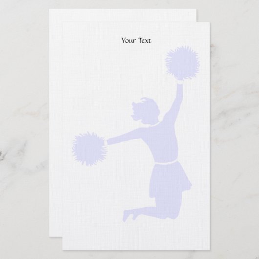 Papeterie Silhouette de pom-pom girl avec Poms sur la (Devant / Derrière)