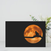 Papeterie Silhouette d'un chat noir dans un arbre (Debout devant)