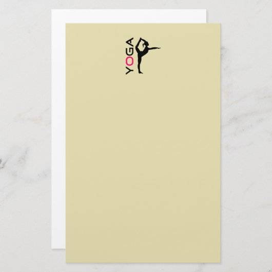 Papeterie Silhouette Pose Yoga (Devant / Derrière)