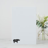 Papeterie Silhouette Rhinoceros (Debout devant)